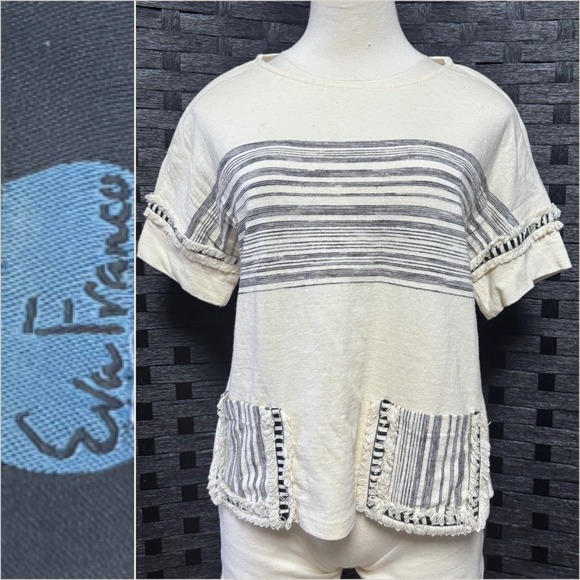 Eva Franco Tops - Anthropologie Eva Franco Sz SP Nantucket Striped Top